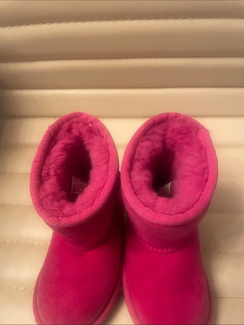 UGG Worn Suede Boots in Hot Pink